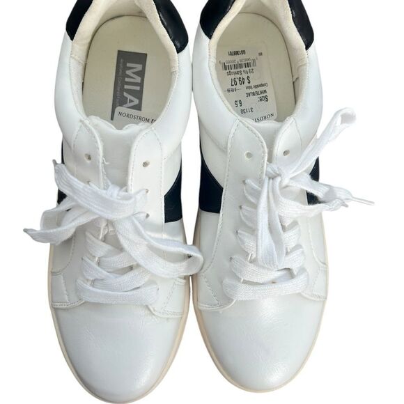 MIA Nordstrom Exclusive Women’s Sneakers - White & Black, Size 6.5 NWT - Picture 10 of 12